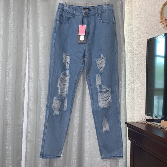 Petite Mid Wash Ripped Jeans - Picture 4 of 5